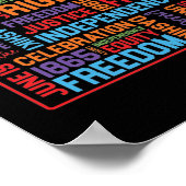 Juneteenth Words Black History American African Poster (Hoek)