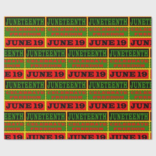 Juneteenth Wrapping Paper Cadeaupapier (Vlak)
