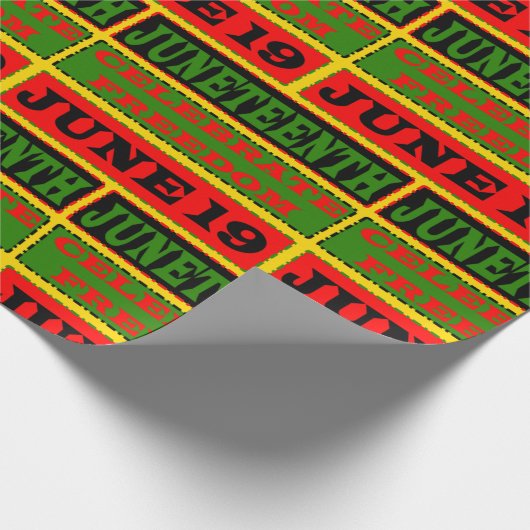 Juneteenth Wrapping Paper Cadeaupapier (Hoek)