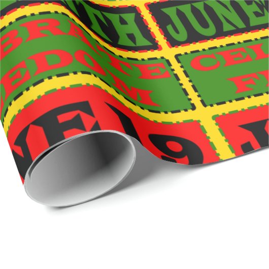Juneteenth Wrapping Paper Cadeaupapier (Rol Hoek)