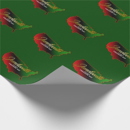 Juneteenth Wrapping Paper Cadeaupapier (Hoek)