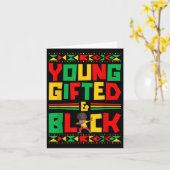 Juneteenth Young Black Boy African American Histor Kaart (Gele Bloem)