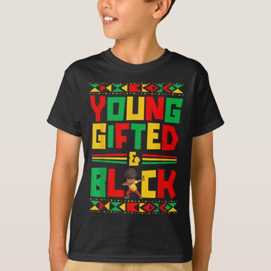 Juneteenth Young Black Boy African American Histor T-shirt (Voorkant)
