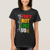 Juneteenth "Ze houden niet van ons" 1865 T-shirt (Voorkant)