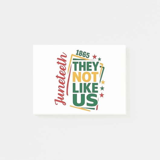 Juneteenth Ze Lijken Ons Niet 1865 Zwarte Geschied Post-it® Notes (Voorkant)