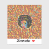 Juneteenth Zonnebloem - 1865 Zwarte Vrijheidsdag Sticker (Vel)
