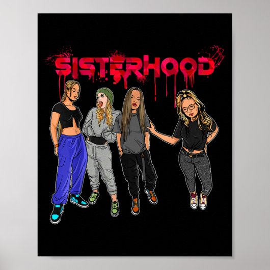 Juneteenth-zusters sistahood vrienden poster (Voorkant)