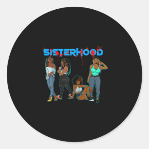 Juneteenth-zusters sistaz vrienden ronde sticker
