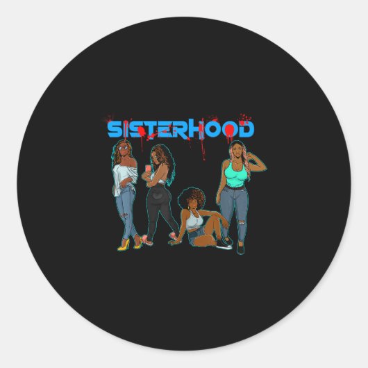 Juneteenth-zusters sistaz vrienden ronde sticker (Voorkant)
