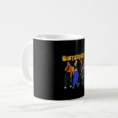 Juneteenth-zustershap sistahood vrienden koffiemok (Voorkant links)