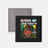 Juneteenth zwart koningin melanine meisje magische magneet (Voorkant / Achterkant)