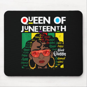 Juneteenth zwart koningin melanine meisje magische muismat