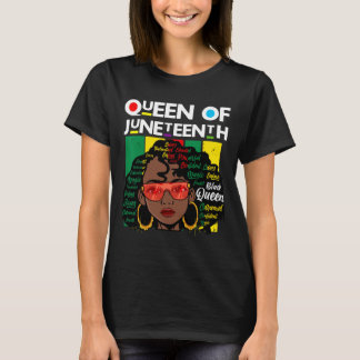 Juneteenth zwart koningin melanine meisje magische t-shirt
