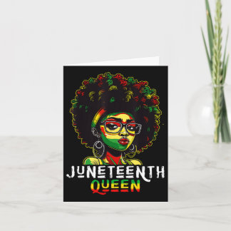 Juneteenth Zwart Melanine Koningin Natuurlijk Afro Kaart