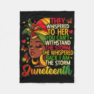 Juneteenth zwart vrouwen meisje zwart vrijheid 186 fleece deken