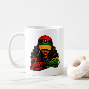 Juneteenth Zwarte Afro Vrouwen Melanine Vrijheid 1 Koffiemok