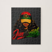 Juneteenth Zwarte Afro Vrouwen Melanine Vrijheid 1 Legpuzzel (Verticaal)