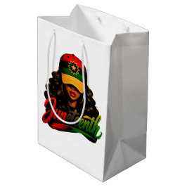 Juneteenth Zwarte Afro Vrouwen Melanine Vrijheid 1 Medium Cadeauzakje