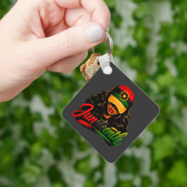 Juneteenth Zwarte Afro Vrouwen Melanine Vrijheid 1 Sleutelhanger
