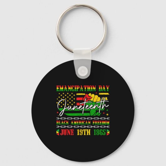 Juneteenth zwarte Amerikaanse vrijheid 1865 Sleutelhanger (Voorkant)