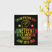 Juneteenth Zwarte Amerikaanse Vrijheid 19 juni Ema Kaart (Gele Bloem)