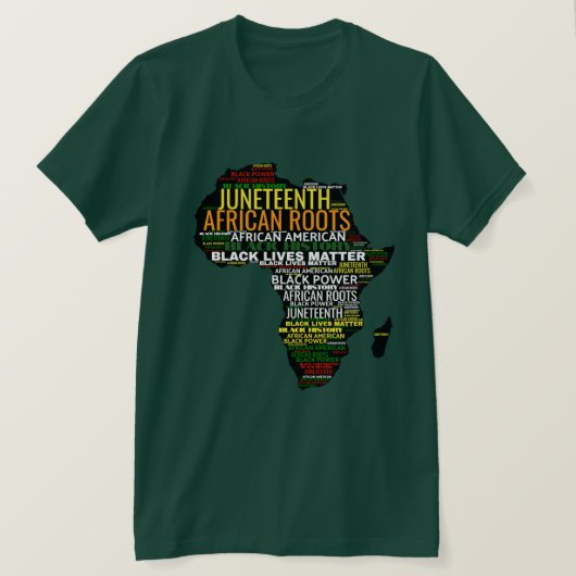 Juneteenth zwarte geschiedenis Afrikaanse wortels  T-shirt (Design voorkant)