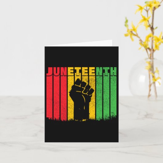 Juneteenth Zwarte Geschiedenis Afro Amerikaans Afr Kaart (Gele Bloem)