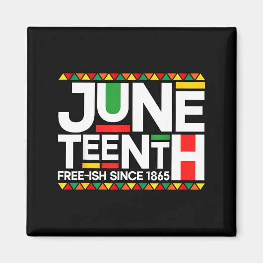 Juneteenth zwarte geschiedenis amerikaanse afrikaa magneet (Voorkant)