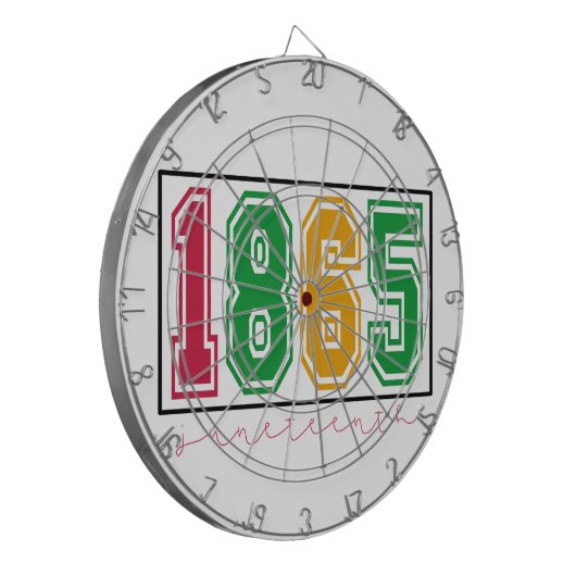 Juneteenth - Zwarte geschiedenis Dartbord (Voorkant Links)