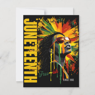 Juneteenth Zwarte Geschiedenis Is Geschiedenis Zwa Notitiekaartje