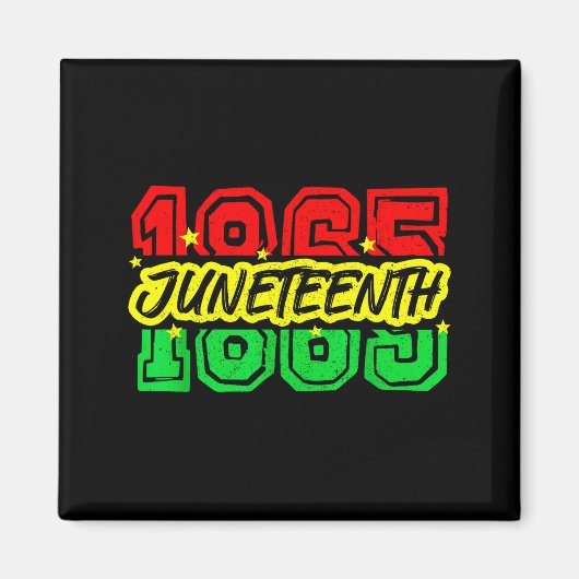 Juneteenth zwarte geschiedenis maand 19 juni 1865 magneet (Voorkant)
