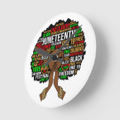 Juneteenth, zwarte geschiedenis maand, kwanza, mel ronde klok (Hoek)