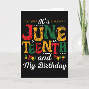 Juneteenth zwarte geschiedenis maand verjaardag 19 kaart