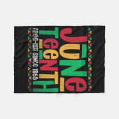 Juneteenth Zwarte Geschiedenis Pride Viering Afro  Fleece Deken (Voorkant (Horizontaal))