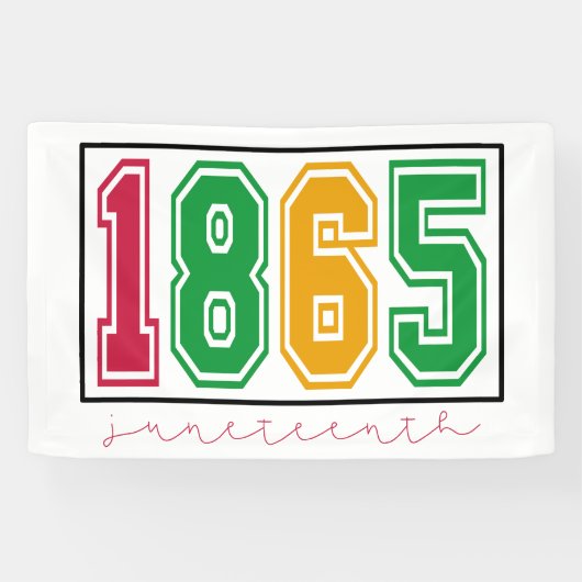 Juneteenth - Zwarte geschiedenis Spandoek (Horizontaal)