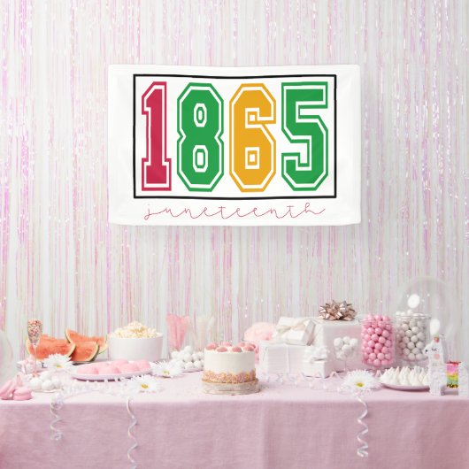 Juneteenth - Zwarte geschiedenis Spandoek (Feest)