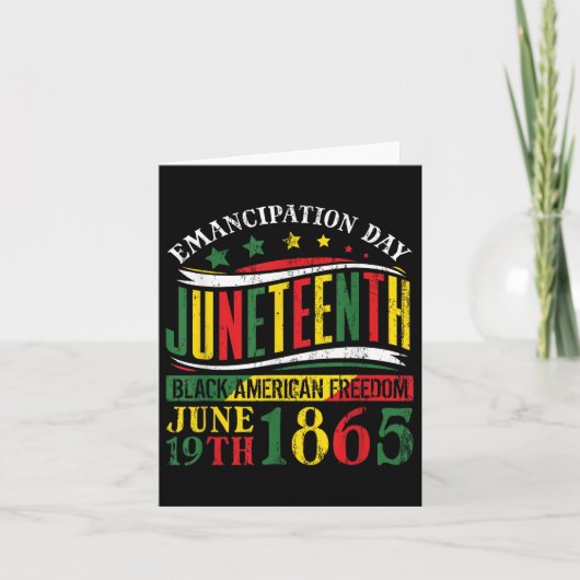 Juneteenth zwarte geschiedenis Viering van de zwar Kaart (Voorkant)