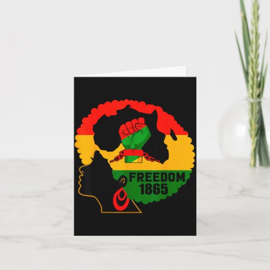 Juneteenth zwarte geschiedenis viering vrijheid kaart (Voorkant)