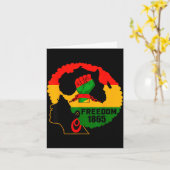 Juneteenth zwarte geschiedenis viering vrijheid kaart (Gele Bloem)