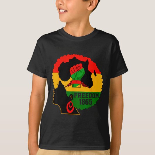 Juneteenth zwarte geschiedenis viering vrijheid t-shirt (Voorkant)
