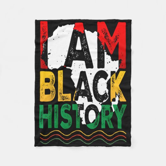 Juneteenth zwarte geschiedenis zwarte Afro-Amerika Fleece Deken (Voorkant)