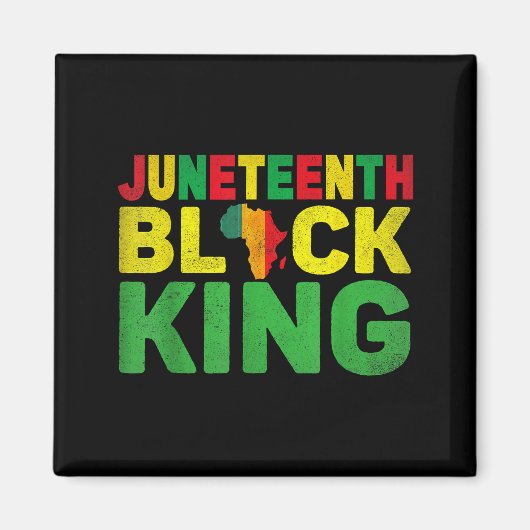 Juneteenth zwarte koning melanine vader vaderdag magneet (Voorkant)