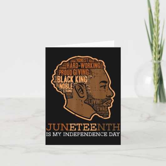 Juneteenth Zwarte Koning Onafhankelijkheidsdag Mel Kaart (Voorkant)