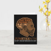 Juneteenth Zwarte Koning Onafhankelijkheidsdag Mel Kaart (Gele Bloem)