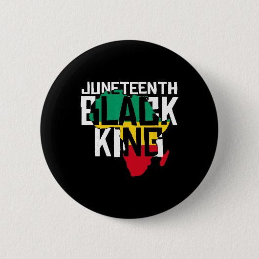Juneteenth Zwarte Koning Ronde Button 5,7 Cm (Voorkant)