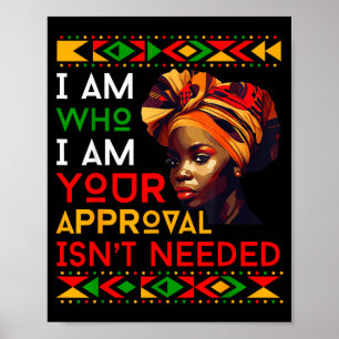 Juneteenth zwarte koningin Afrikaanse zwarte vrouw Poster