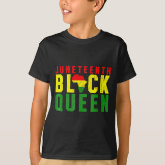 Juneteenth zwarte koningin emancipatie dag melanin t-shirt