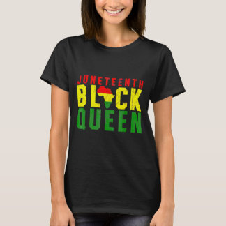 Juneteenth zwarte koningin emancipatie dag melanin t-shirt