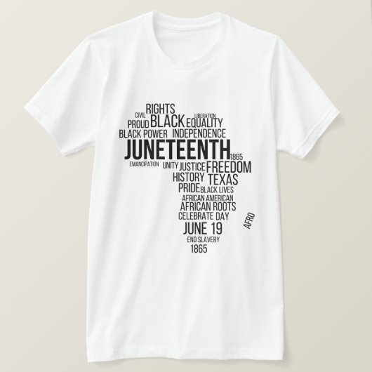 Juneteenth Zwarte Levens Tellen Afro-Amerikaans T-shirt (Design voorkant)