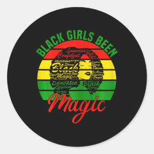 Juneteenth Zwarte Meisjes Zijn Magische Vrouwen Ju Ronde Sticker